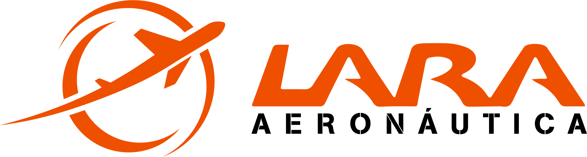 logo horizontal naranja con letras negras